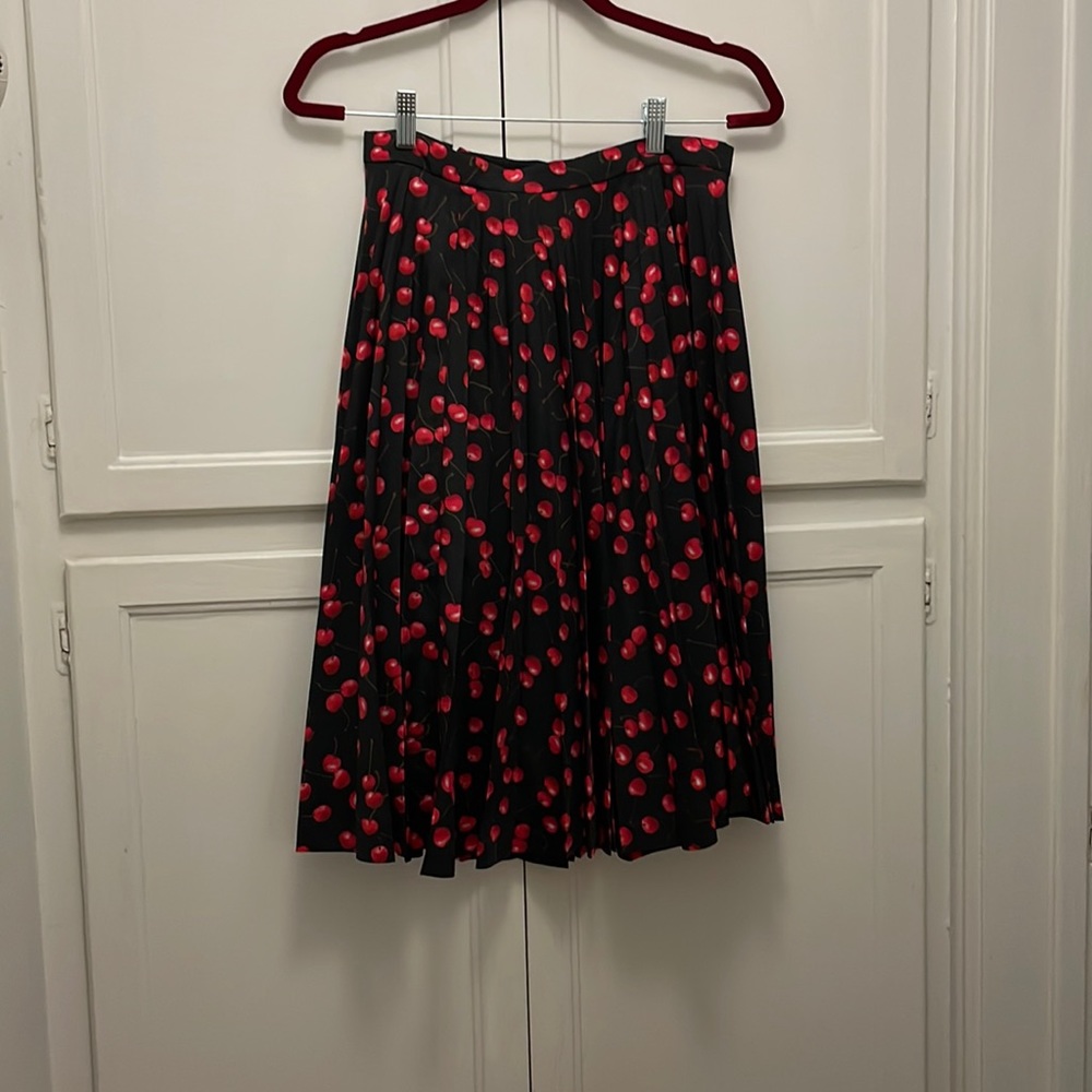 Jcrew cherry pleated skirt
